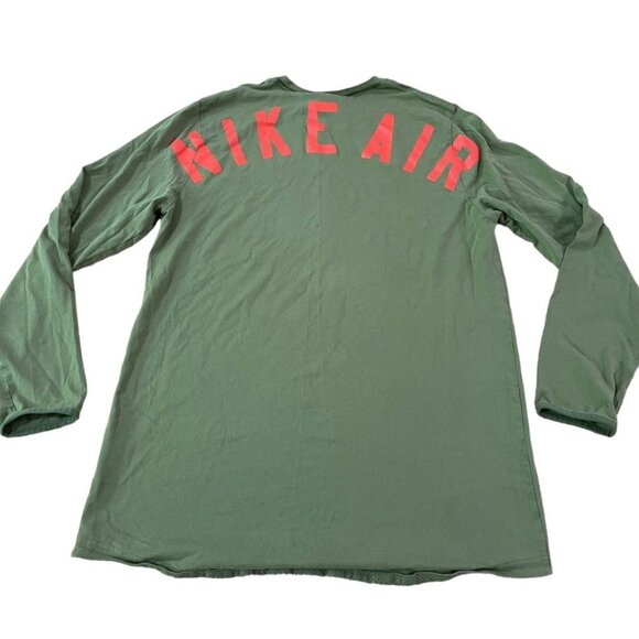 Nike Air T-Shirt Men’s Size Large Olive Green Cotton Spellout Graphic Athletic - Picture 4 of 4